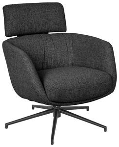 RELAXAČNÍ KŘESLO, kov, textil, černá, tmavě šedá Dieter Knoll - Relaxační křesla