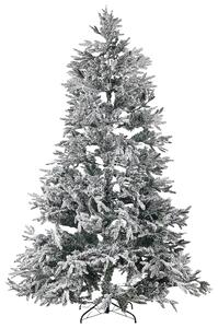 Zasněžený umělý vánoční stromeček BASSIE 240 cm Bílá