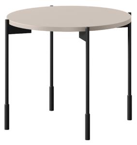 Konferenční stolek Sonatia 60 cm kulatý na kovových nohách - kašmír