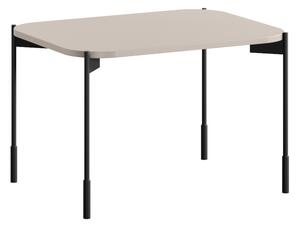 Moderní konferenční stolek Sonatia 60 cm obdélníkový na kovových nohách - kašmír