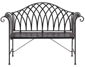 Zahradní lavice MILAZZO 130 cm Kov Černá