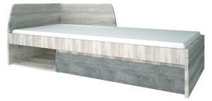 HezkýNábytek.cz Jednolůžková postel 90 cm (válenda) Japon 1 (kaštan nairobi + onyx) (s roštem) (s úl. prostorem). 1116912