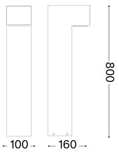 Ideal Lux - Venkovní lampa SIRIO 1xGX53/9W/230V 80 cm IP65 hnědá