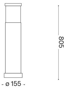 Ideal Lux - Venkovní lampa TRONCO 1xE27/42W/230V 80 cm IP65 hnědá