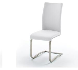 Jídelní židle z pravé kůže ARCO 2 barva bílá