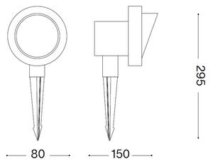 Ideal Lux - Venkovní lampa TERRA 1xGU10/28W/230V IP65 hnědá