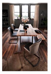 Jídelní stůl CASTELLO dub divoký přírodní/lak antracit Velikost stolu 180x100
