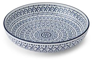 Mikasa Kameninová miska Coupe se žluto-modrým geometrickým vzorem, 21 cm MKPBOWLS43