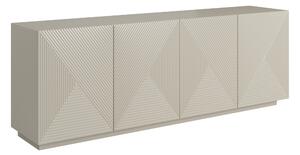 Moderní komoda Asha 200 cm čtyřdveřová - kašmír