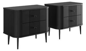 Set nočních stolků Vesper 56 cm - černá / černé nohy