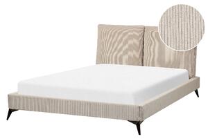 Postel Manšestr MELLE 140 x 200 cm Taupe