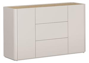 Komoda Elivo 150 cm se zásuvkami - kašmír / olejovaný dub