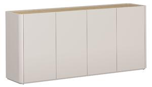 Komoda Elivo 200 cm čtyřdveřová - kašmír / olejovaný dub