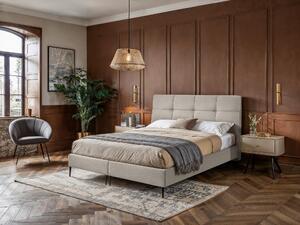 POSTEL BOXSPRING, 140/200 cm, krémová MID.YOU - Online Only postele, Online Only