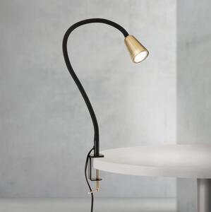 Orion - Flexibilní stolní lampa s klipem DOTTY 1xGU10/10W/230V mosaz/černá