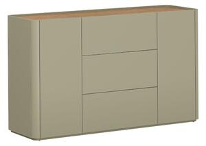 Komoda Elivo 150 cm se zásuvkami - eukalyptus / dub baltic dune