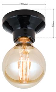 Orion - Stropní svítidlo FROST 1xE27/60W/230V černá