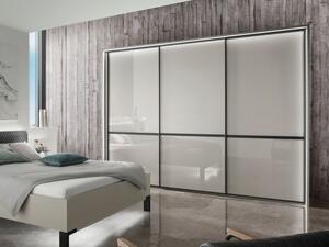 Moderní ložnice MONTREAL šedá/sklo šedý lesk