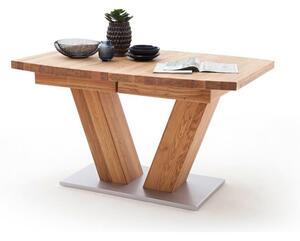 Rozkládací jídelní stůl z masivu MANAGUA B dub divoký Velikost stolu 140x90