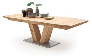 Rozkládací jídelní stůl z masivu MANAGUA B dub bělený Velikost stolu 140x90