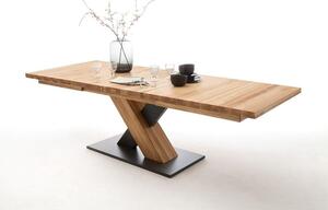 Rozkládací jídelní stůl z masivu MENDOZA A dub divoký Velikost stolu 140x90