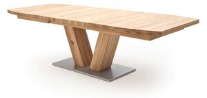 Rozkládací jídelní stůl z masivu MANAGUA B dub bělený Velikost stolu 180x100