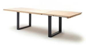 Rozkládací jídelní stůl z masivu DAYTON dub bělený/lak antracit Velikost stolu 180x100