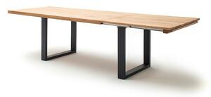 Rozkládací jídelní stůl z masivu DAYTON dub divoký/lak antracit Velikost stolu 180x100