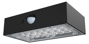 LED Solution Černé LED nástěnné solární svítidlo s pohybovým čidlem 3W IP65 10305
