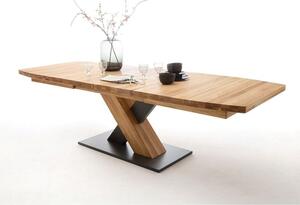 Rozkládací jídelní stůl z masivu MENDOZA B dub divoký Velikost stolu 140x90