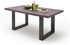 Jídelní stůl CASTELLO dub zastaralý/lak antracit Velikost stolu 180x100