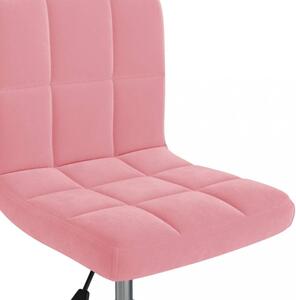 Otočná jídelní židle 2 ks samet / kov Dekorhome Růžová