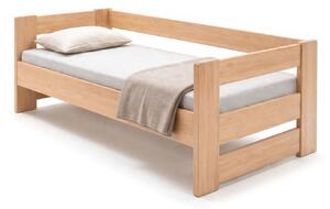 Zvýšená postel jednolůžko MIVA s čely, 90x200, masiv buk