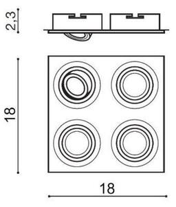 AZZ AZ2442 Caro 4 Square (white) - AZZARDO