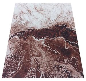 Makro Abra Moderní kusový koberec protiskluzový Horeca-New 111 Abstraktní hnědý Rozměr: 80x150 cm