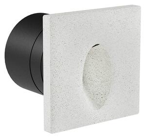 Redo Venkovní LED svítidlo do stěny BAST oval 2,5W, 10x10 cm, IP65 Barva: slonovinová, Barva světla: 3000K