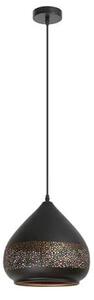 Rabalux 2278 KAIA - Závěsné moderní svítidlo v černo zlaté barvě Ø 27cm, 1 x E27 (Závěsný moderní lustr vhodný nejen do kuchyně)