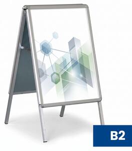 Reklamní A stojan B2, 500 × 700 mm, hliníkový rám