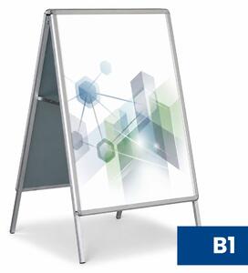 Reklamní A stojan B1, 700 × 1000 mm, hliníkový rám