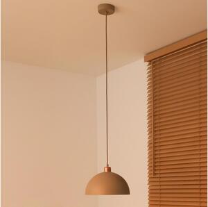 Duolla - Lustr na lanku IRONLINE 1xE27/15W/230V pr. 27 cm béžová/měděná