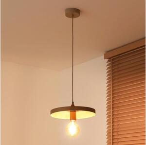 Duolla - Lustr na lanku IRONLINE 1xE27/15W/230V pr. 30 cm béžová/měděná