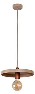 Duolla - Lustr na lanku IRONLINE 1xE27/15W/230V pr. 30 cm béžová/měděná