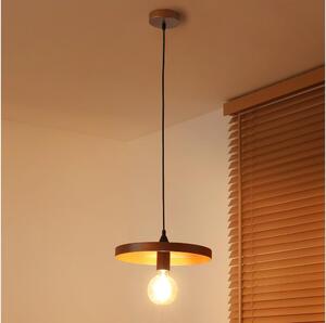 Duolla - Lustr na lanku IRONLINE 1xE27/15W/230V pr. 30 cm měděná/černá