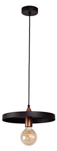 Duolla - Lustr na lanku IRONLINE 1xE27/15W/230V pr. 30 cm černá/měděná