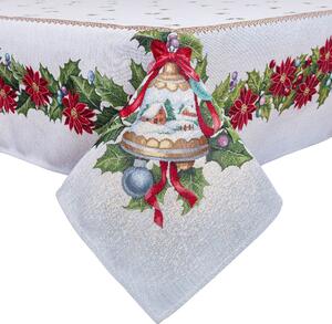 Dům Vánoc Gobelínový vánoční ubrus s motivem Zvonečky Velikost: 137x137 cm