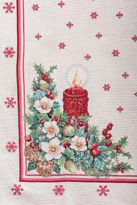 Dům Vánoc Gobelínový vánoční ubrus s motivem Vločky Velikost: 137x137 cm
