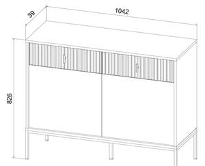 Komoda SUE 104x83x39 cm černá