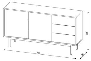 Komoda ELI 154x82x39 cm béžová