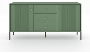 Komoda LUE 155x79x39 cm zelená/černá