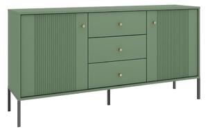 Komoda LUE 155x79x39 cm zelená/černá